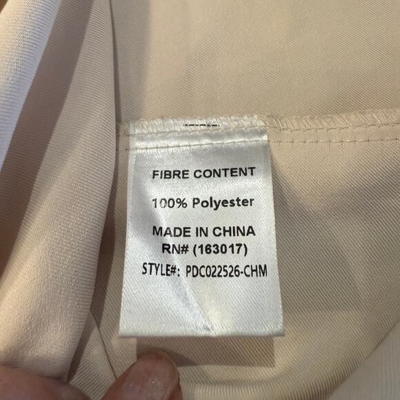 Princess Polly Women’s Size 8 Champagne Satin Mini Dress Lace Up Back - Picture 4 of 5